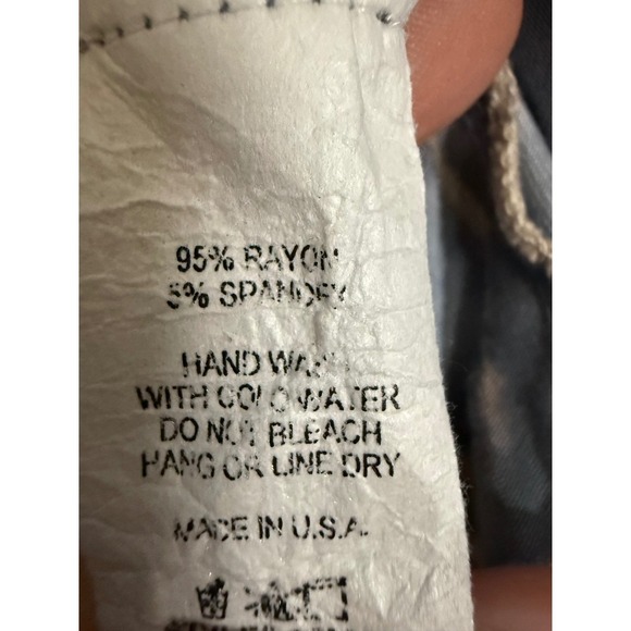 FSL + Apparel Long Sleeve Water Color Tie dye Blue Cream Size Small Medium - Picture 6 of 6